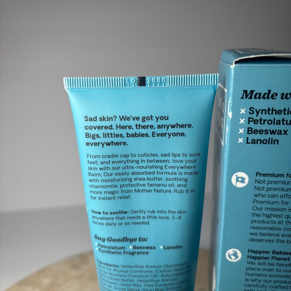 Hello Bello Everywhere Balm 4oz Blue Fragrance-Free Plant-Based Sensitive Skin - Picture 3 of 5
